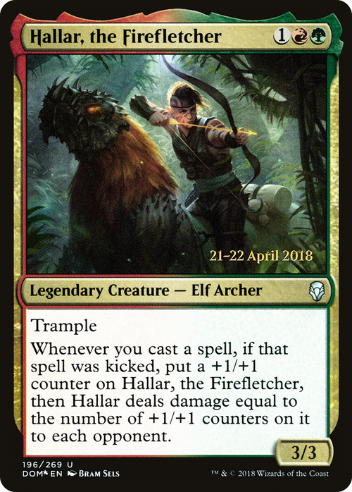 Hallar, the Firefletcher (PRE-196S) - Dominaria Promos Foil