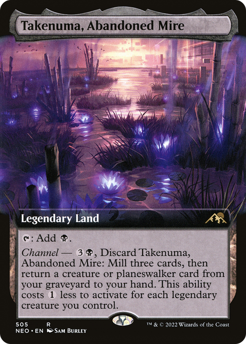 Takenuma, Abandoned Mire (Extended Art) (NEO-505) - Kamigawa: Neon Dynasty: (Extended Art) Foil