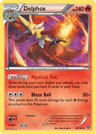 Delphox (XY Base Set) 026/146  Deck Exclusives - Rare