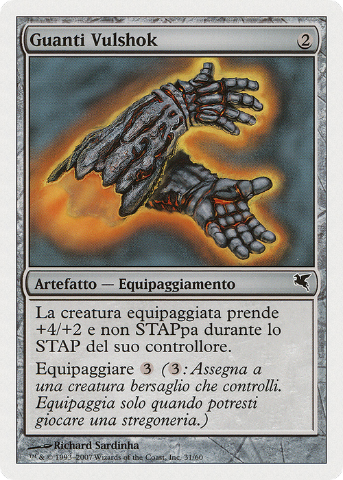 Vulshock Gauntlets (Italian) - "Guanti Vulshok" (PSAL-L31) - Salvat 2005