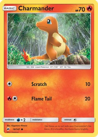 Charmander 018  SM  Burning Shadows - Common