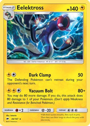 Eelektross/147  SM  Burning Shadows - Rare