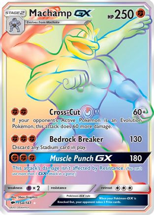 Machamp GX (Secret)/147  - Holofoil SM  Burning Shadows - Secret Rare