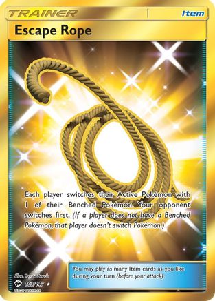 Escape Rope (Secret) 163  - Holofoil SM  Burning Shadows - Secret Rare