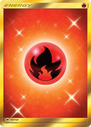 Fire Energy (Secret)  - Holofoil SM  Burning Shadows - Secret Rare