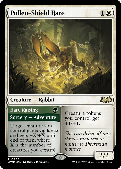 Pollen-Shield Hare (WOE-233) - Wilds of Eldraine Foil