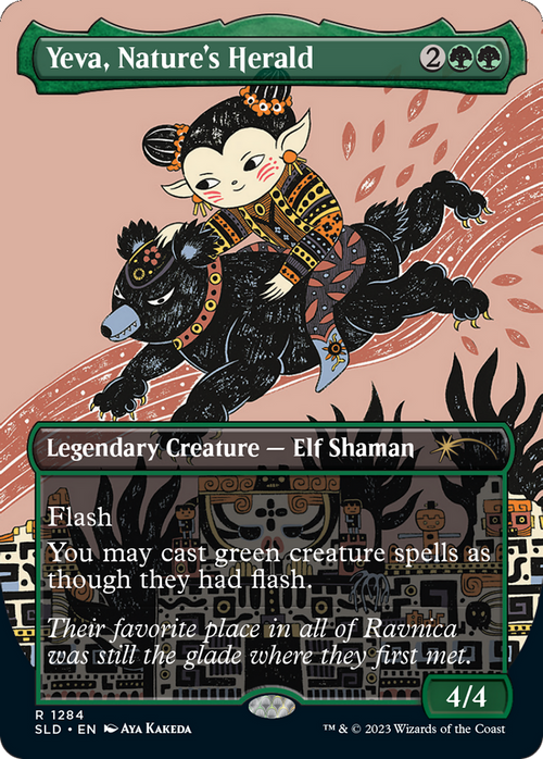 Yeva, Nature's Herald (SLD-1284) - Secret Lair Drop (Borderless) Foil