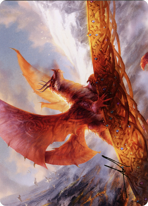Goldspan Dragon // Goldspan Dragon (ASKHM-035) - Art Series: Kaldheim (Borderless) Foil