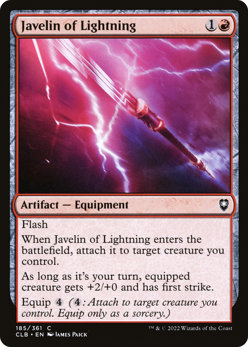Javelin of Lightning (CLB-185) - Commander Legends: Battle for Baldur's Gate Foil