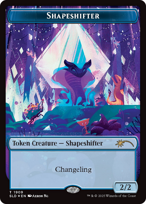 Shapeshifter Token (1909) (Double Rainbow Foil) (SLD-1909) - Secret Lair Drop Foil