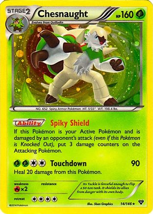Chesnaught - 14/146 (Cosmos Holo)/146  - Holofoil Blister Exclusives - Promo
