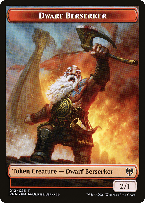 Dwarf Berserker (TKHM-012) - Kaldheim Tokens