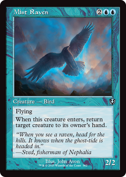 Mist Raven (Retro Frame) (INR-362) - Innistrad Remastered