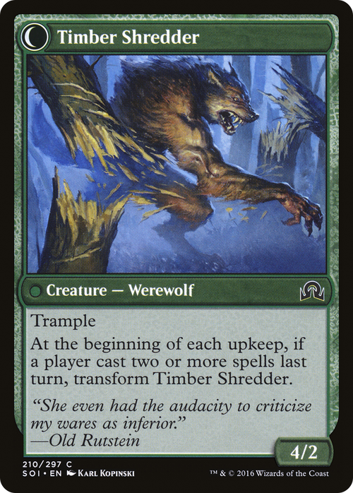 Hinterland Logger (SOI-210) - Shadows over Innistrad: (Double Faced Transform) Foil