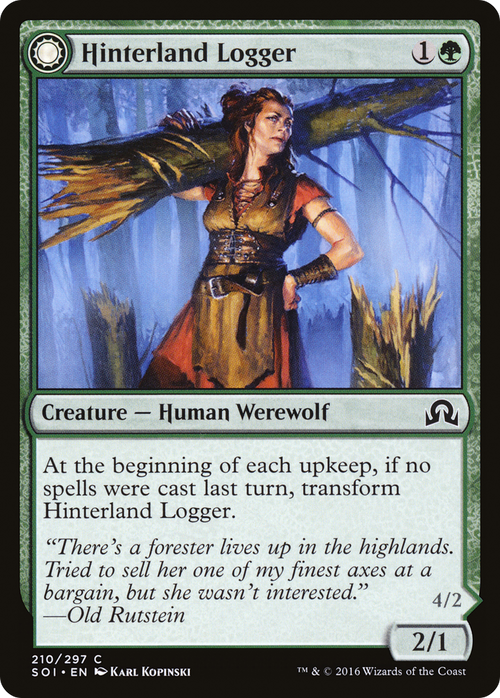 Hinterland Logger (SOI-210) - Shadows over Innistrad: (Double Faced Transform)