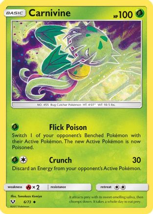 Carnivine 006  - Reverse Holofoil Shining Legends - Uncommon