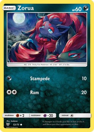 Zorua 052/73  Shining Legends - Common