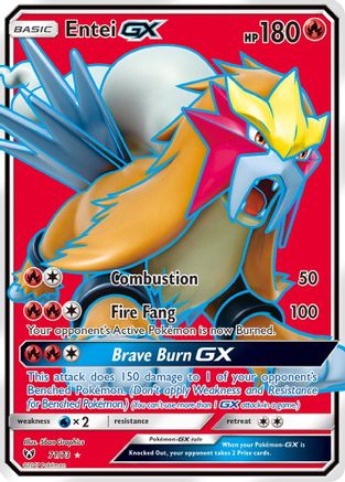 Entei GX (Full Art) 071  - Holofoil Shining Legends - Ultra Rare