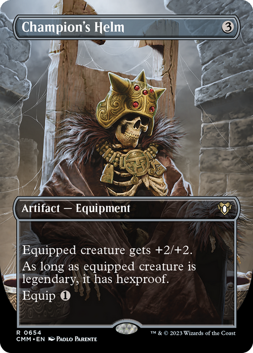 Champion's Helm (Borderless) (CMM-654) - Commander Masters Foil