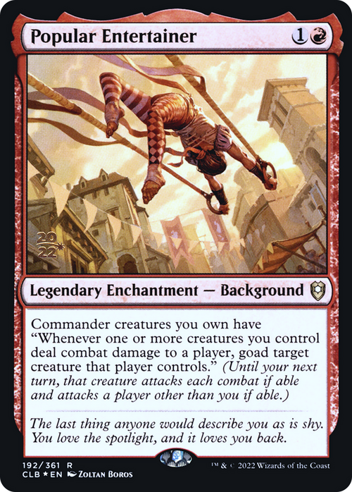 Popular Entertainer (PRE-192) - Battle for Baldur's Gate Promos Foil