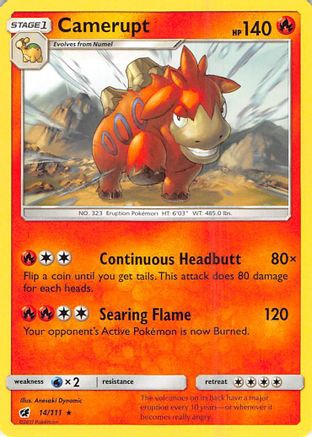Camerupt  SM  Crimson Invasion - Rare