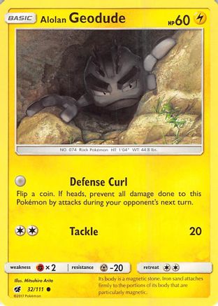 Alolan Geodude 032  SM  Crimson Invasion - Common