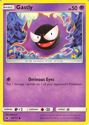 Gastly 036  SM  Crimson Invasion - Common
