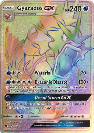 Gyarados GX (Secret)  - Holofoil SM  Crimson Invasion - Secret Rare