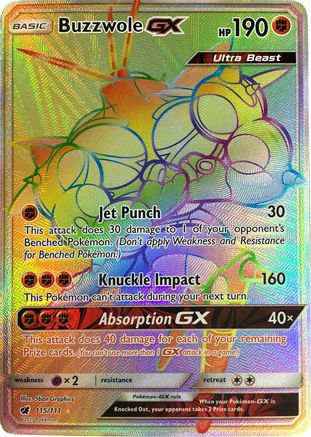 Buzzwole GX (Secret)/111  - Holofoil SM  Crimson Invasion - Secret Rare