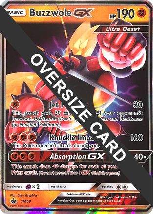 Buzzwole GX - SM69 (SM Black Star Promos)  - Holofoil Jumbo Cards - Promo