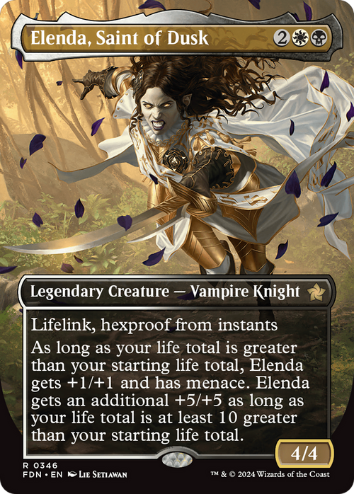 Elenda, Saint of Dusk (Borderless) (FDN-346) - Foundations