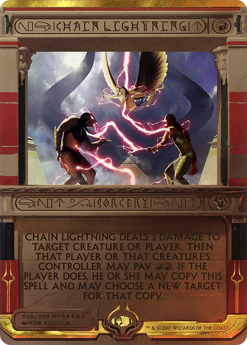 Chain Lightning (MPS2-026) - Amonkhet Invocations (Borderless) Foil