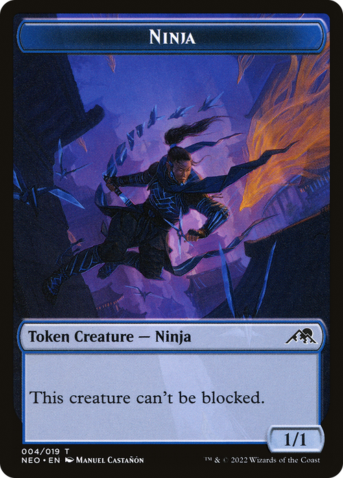 Ninja Token (NEO-004) - Kamigawa: Neon Dynasty Tokens