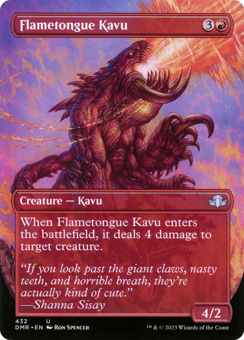 Flametongue Kavu (Borderless) (DMR-432) - Dominaria Remastered