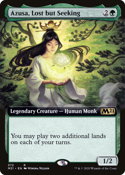 Azusa, Lost but Seeking (Extended Art) (M21-372) - Core Set 2021: (Extended Art)