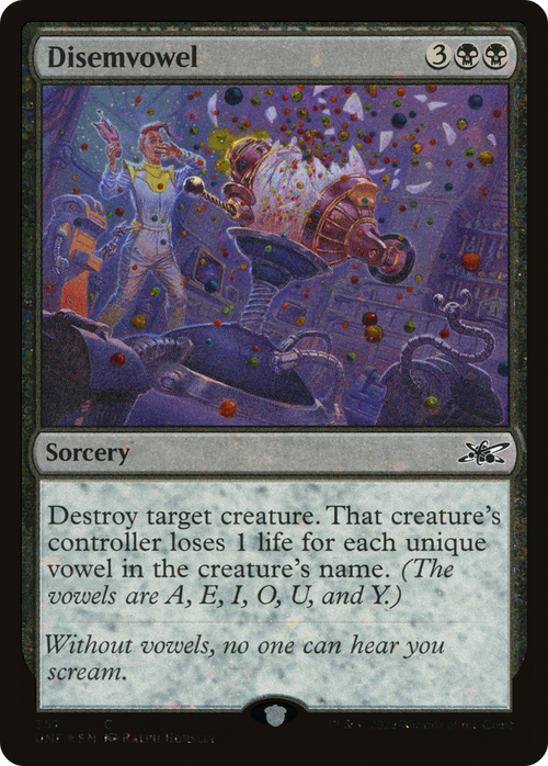 Disemvowel (Galaxy Foil) (UNF-357) - Unfinity Foil