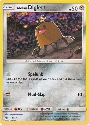 Alolan Diglett - 9/12/12  - Holofoil McDonalds Promos 2017 - Promo