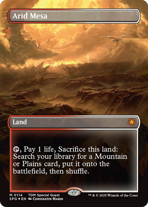Arid Mesa (Borderless) (Dragonscale Foil) (SPG-114) - Special Guests Foil