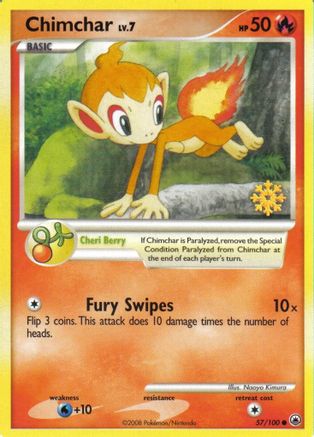 Chimchar - 57/100/100  Countdown Calendar Promos - Promo