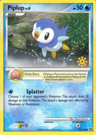 Piplup - 72/100/100  Countdown Calendar Promos - Promo