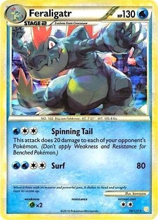 Feraligatr - 20/123 (Cracked Ice Holo)/123  - Holofoil Deck Exclusives - Holo Rare
