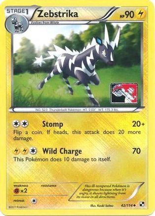 Zebstrika (League Promo) 042/114  - Reverse Holofoil League & Championship Cards - Promo