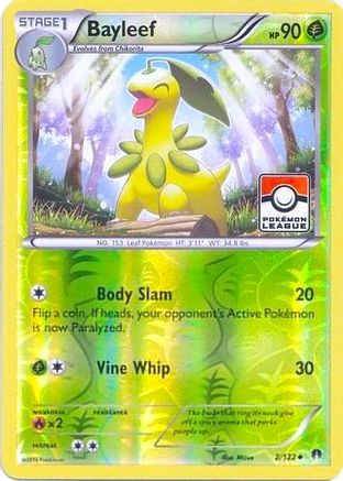 Bayleef - 2/122 (Pokemon League)/122  - Reverse Holofoil League & Championship Cards - Promo