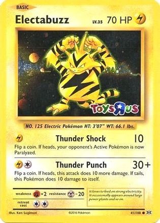 Electabuzz (Toys R Us Promo) 041/108  - Holofoil Miscellaneous Cards & Products - Promo