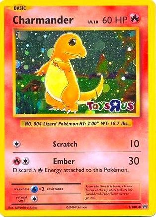 Charmander (Toys R Us Promo) 009/108  - Holofoil Miscellaneous Cards & Products - Promo