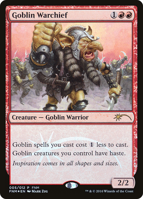 Goblin Warchief (2016) (FNM-005) - Friday Night Magic 2016 Foil