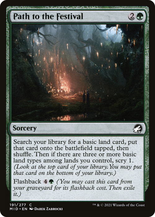 Path to the Festival (MID-191) - Innistrad: Midnight Hunt Foil