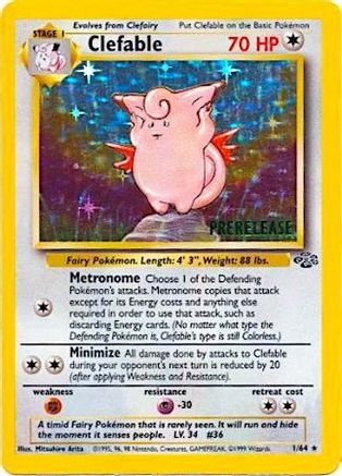 Clefable (Prerelease) 001  - Holofoil WoTC Promo - Promo