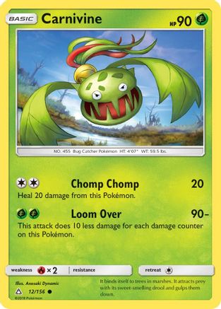 Carnivine 012  - Reverse Holofoil SM  Ultra Prism - Common