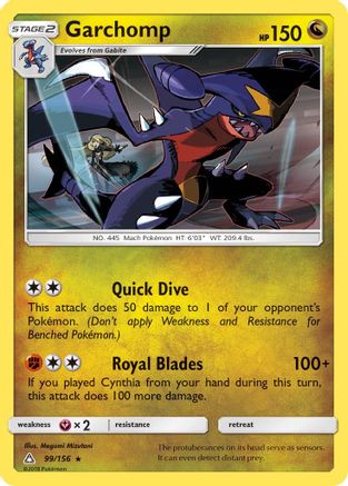 Garchomp 099  SM  Ultra Prism - Rare